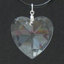 Large Swarovski Crystal Heart Pendant