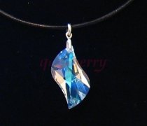 Rare Type Clear AB-Coated Swarovski Teardrop Pendant