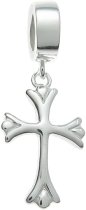 Sterling Silver Christian Cross Dangle Pendant Bead for European Charm Bracelet