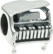 Antique 925 Sterling Silver Piano Keyboard Bead for European Charm Bracelets