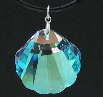 Large Swarovski Crystal Sea Shell Pendant