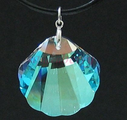 Large Swarovski Crystal Sea Shell Pendant