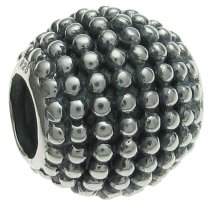 Sterling Silver Bali Round Dot Bead for European Charm Bracelets