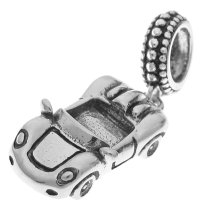 Sterling Silver Luxury Convertible Racing Car Dangle Bead for European Charm Bracelets