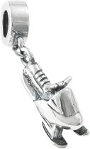 Antique 925 Sterling Silver Winter Snowmobile Motorbike Dangle Bead for European Charm Bracelets