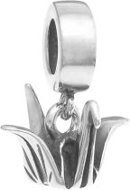 Antique 925 Sterling Silver Thousand Origami Paper Crane Lucky Wish Dangle Pendant for European Charm Bracelet