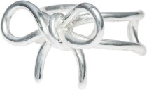 Sterling Silver Gift Ribbon Knot Tie Non-pierced Earcuff Earring / Ear Wrap