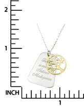 Sterling Silver Family Is One of Nature's Masterpieces Gold-tone Round Tree of Life Charm Pendant Rolo Chain Necklace 18 Inches
