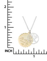 Sterling Silver Family Tree Fly Till You Reach the Sky Pendant Chain Necklace 16" + 2" Extender