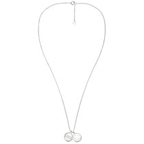 Sterling Silver Four Leaf Lucky Clover Round Dangle Pendant Rolo Chain Necklace 16"+1" Extender