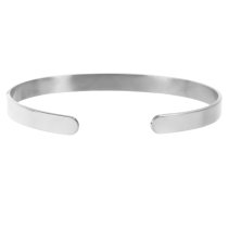 Qina C. 316l Stainless Steel Christian Bible Quote Courage Adjustable Cuff Bracelet Wristband Bangle