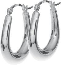 925 Sterling Silver Puff Ring Hoop Huggie Hinge with Notched Post Drop Earrings