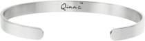 Qina C Love Is Patient Love Is Kind Adjustable Cuff Bracelet Wristband Bangle Silver-tone