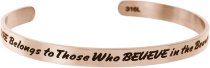 Qina C. The Future Belongs to Those Who Believe in The Beauty of Their Dreams Adjustable Cuff Bracelet Wristband Bangle