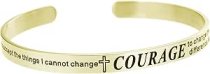 Christian Bible Quote Serenity Courage wisdom Adjustable Cuff Bracelet Wristband Bangle