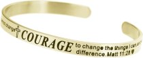 Christian Bible Quote Serenity Courage wisdom Adjustable Cuff Bracelet Wristband Bangle