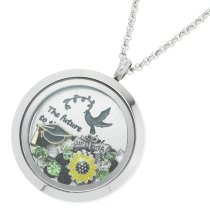 The future belongs to those who believes in the beauty of their dreams Graduate Floating Locket Crystal Charm Necklace Pendant 30mm