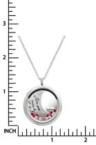 Love You to the Moon and Back Wife Husband Marriage Floating Locket Crystal Charm Necklace Pendant 30mm