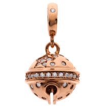 Rose Gold Tone 925 Sterling Silver Jingle Bells Dangle Bead for European Charm Bracelets