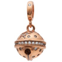 Rose Gold Tone 925 Sterling Silver Jingle Bells Dangle Bead for European Charm Bracelets