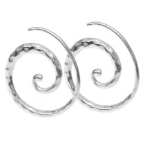 2x 925 Sterling Silver Swirl Coil Ear Wire Earwire Hook Earring