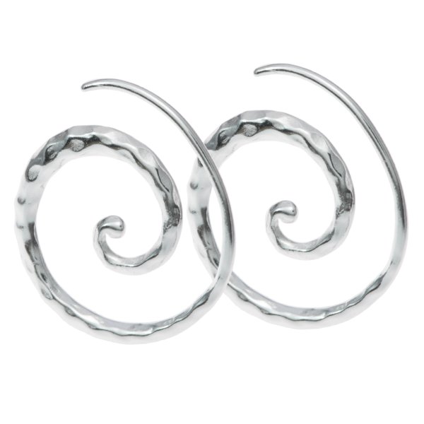 2x 925 Sterling Silver Swirl Coil Ear Wire Earwire Hook Earring