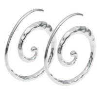 2x 925 Sterling Silver Swirl Coil Ear Wire Earwire Hook Earring