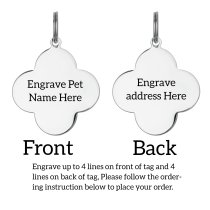 Stainless Steel Pet Id Tags, Personalized Dog Tags & Cat Tags Laser-engraved Front & Back