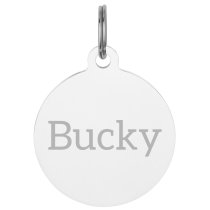 Stainless Steel Personalized Custom Round Pet Id Tags Dog & Cat Pet Identification w/ Split Ring 30mm