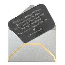 Stainless Steel Love Dad Personalized Photo Engraved Metal Wallet Mini Love Insert Note Card