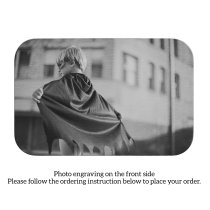Stainless Steel Chase Your Dream Personalized Photo Engraved Metal Wallet Mini Love Insert Gift Note Card