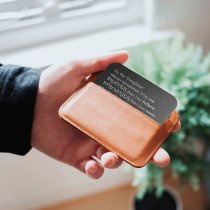 Anodized Aluminum Black Engrave Metal Wallet Insert Daughter "Braver Stronger Smarter" Mini Love Gift Note Card