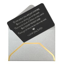 Love Dad Personalized Photo Engraved Metal Wallet Mini Love Insert Note Card Aluminum