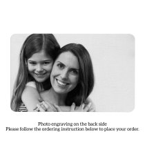 Anodized Aluminum Black Mother "I Love You Mom" Personalized Photo Custom Engrave Metal Wallet Mini Love Insert Gift Note Card