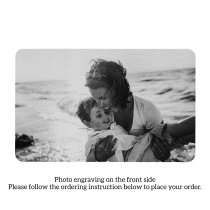 Anodized Aluminum Black Mother "I Love You Mom" Personalized Photo Custom Engrave Metal Wallet Mini Love Insert Gift Note Card