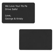 Personalized Text Engraving Metal Wallet Mini Love Insert Gift Note Card