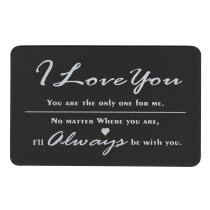 Love You Always Personalized Photo Engraved Metal Wallet Mini Insert Card