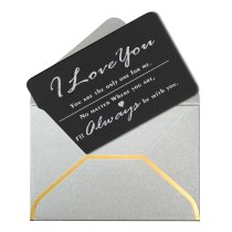 Love You Always Personalized Photo Engraved Metal Wallet Mini Insert Card