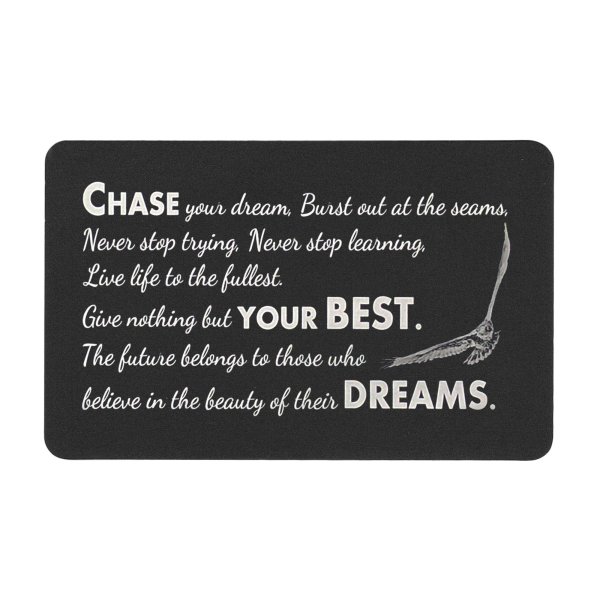 Chase Your Best Dream Personalized Photo Engraved Metal Wallet Mini Insert Card