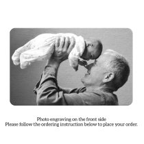 Braver Stronger Smarter Grandson Personalized Photo Engraved Metal Wallet Mini Insert Card