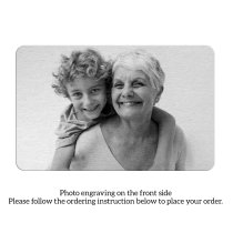 Braver Stronger Smarter Grandson Personalized Photo Engraved Metal Wallet Mini Insert Card