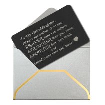 Braver Stronger Smarter Granddaughter Engraved Metal Wallet Mini Insert Card