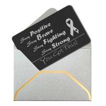 Stay Positive Breast Awareness Personalized Photo Engraved Metal Wallet Mini Insert Card