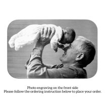 Stainless Steel Braver Stronger Smarter Grandson Personalized Photo Engraved Metal Wallet Mini Love Insert Note Card