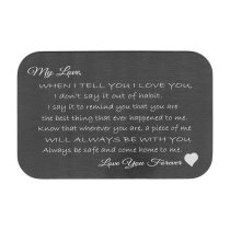 Stainless Steel Love You Forever Personalized Photo Engraved Metal Wallet Mini Love Insert Note Card