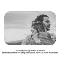 Stainless Steel Love You Forever Personalized Photo Engraved Metal Wallet Mini Love Insert Note Card