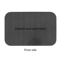 Stainless Steel Love You Forever Personalized Photo Engraved Metal Wallet Mini Love Insert Note Card
