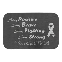Stainless Steel Stay Positive Breast Cancer Awareness Personalized Photo Engraved Metal Wallet Mini Love Insert Note Card