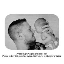 Stainless Steel Braver Stronger Smarter Son Personalized Photo Engraved Metal Wallet Mini Love Insert Note Card