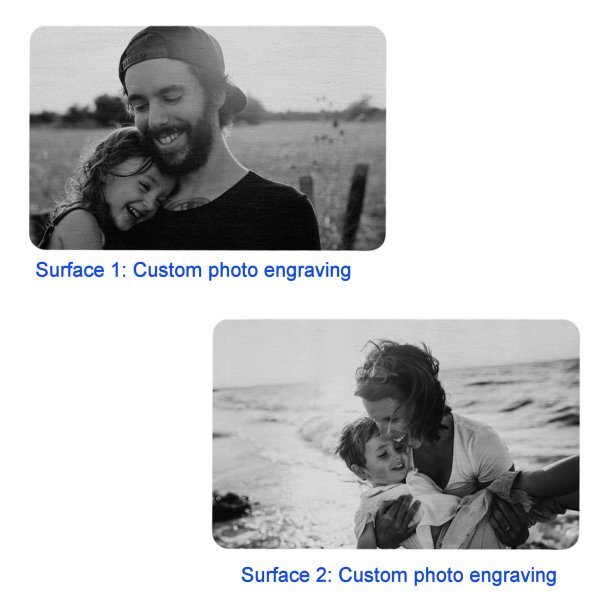 Personalized Photo on Both Sides Custom Engraved Metal Wallet Mini Love Insert Card